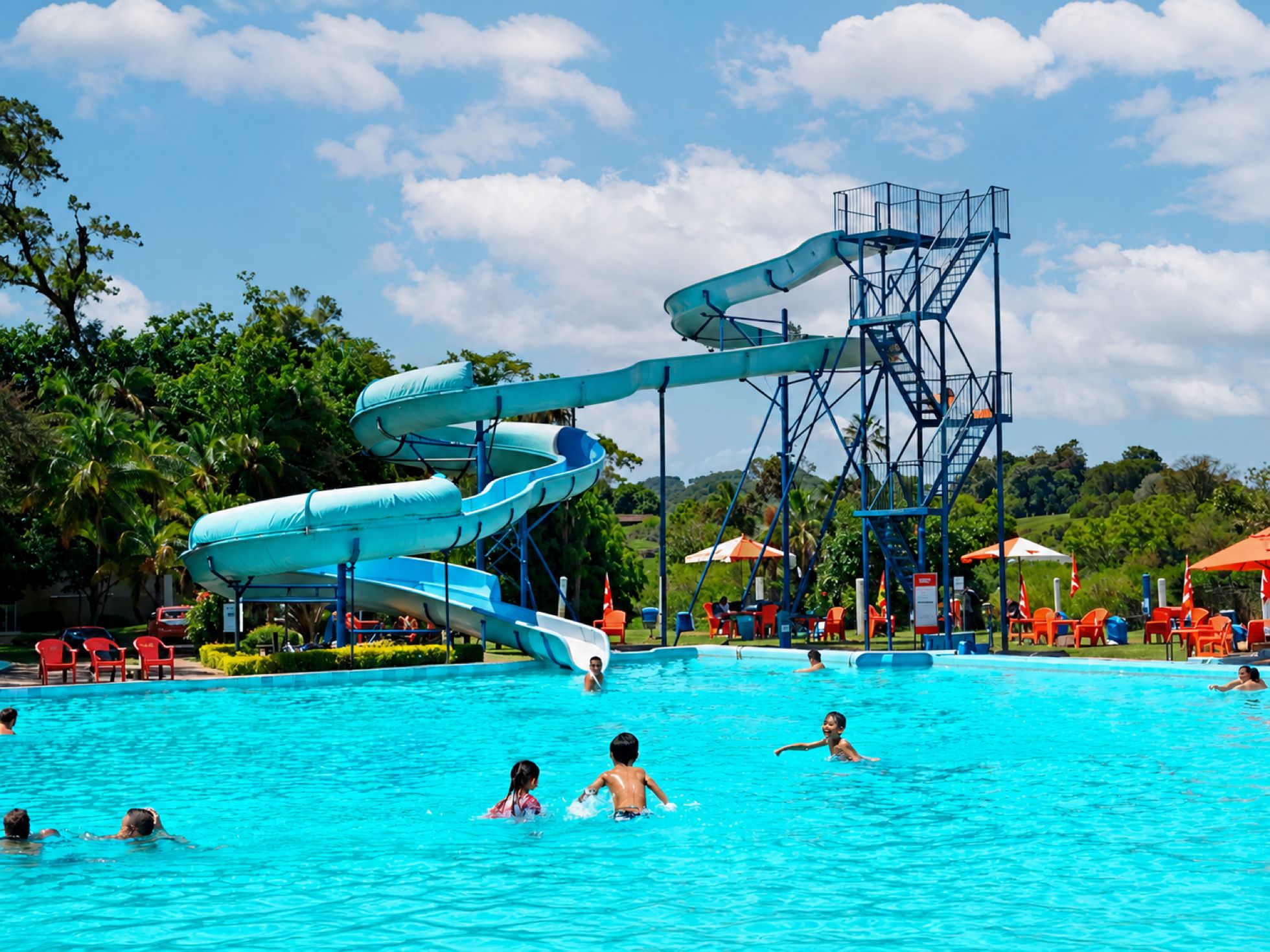 Área verde do Paraíso Park preparada para receber grupos